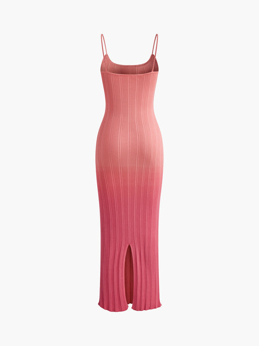 Gradient Split Cami Kazak Uzun Elbise