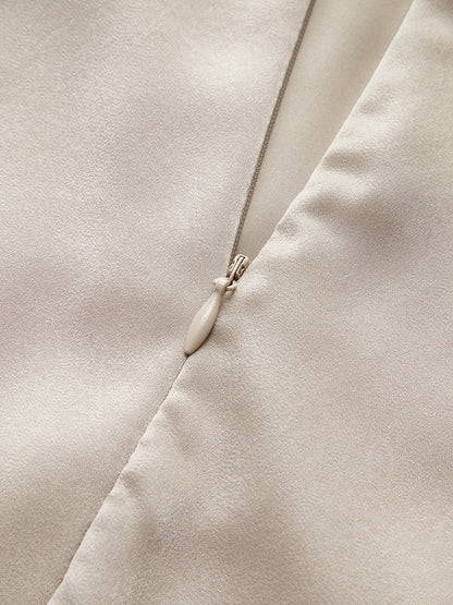 Tek Kol Fırfırlı Drapeli Elbise