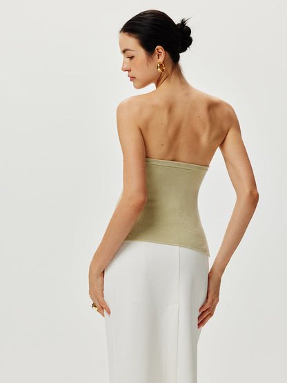 Kayışsız Bölmeli İnci Kazak Yeleği