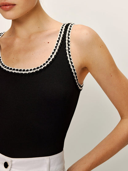 Pamuk Kontrast Kenar Bodysuit