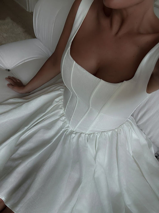 French Chic Straight Short Dress