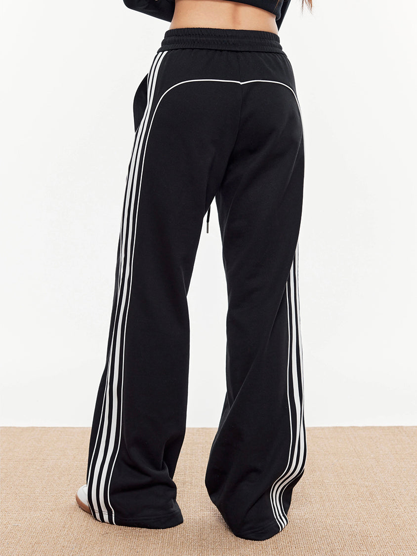 Karşıt Boru Çizgili Şort Pantolon