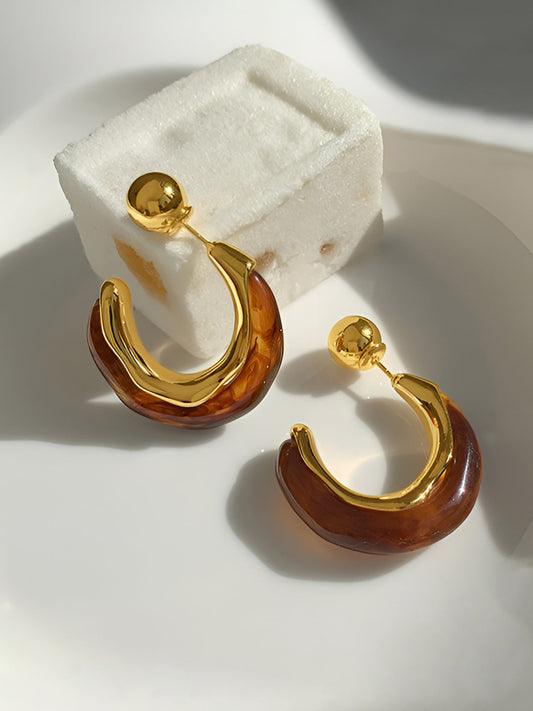Retro Hoop Stud Küpe
