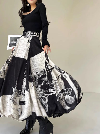 Bud Bel Kısmında Fermuarlı Midi Etek