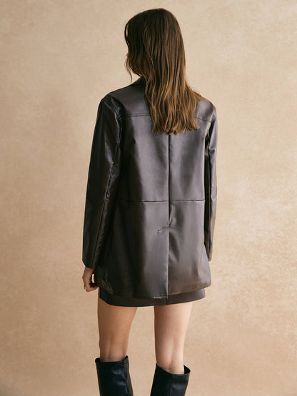 Cepler Suni Deri Blazer
