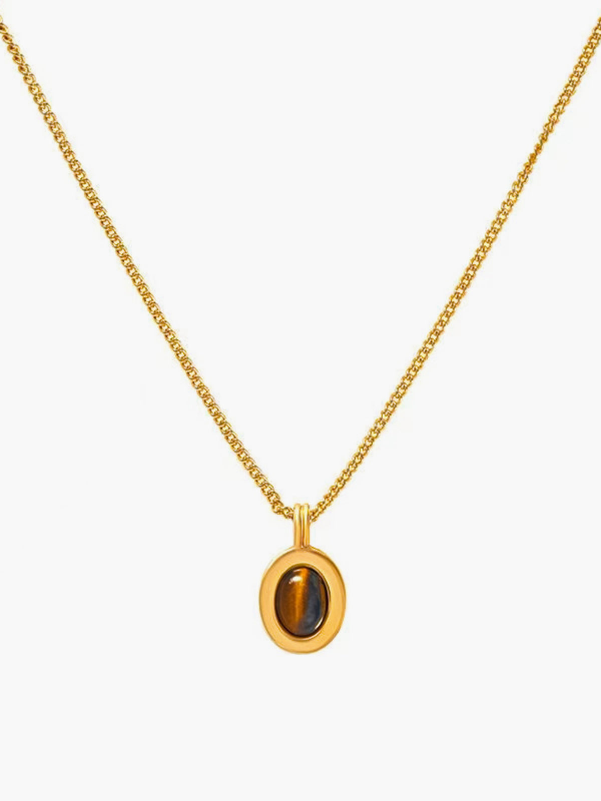 Minimalist Kaplan Göz Taşı Kolye