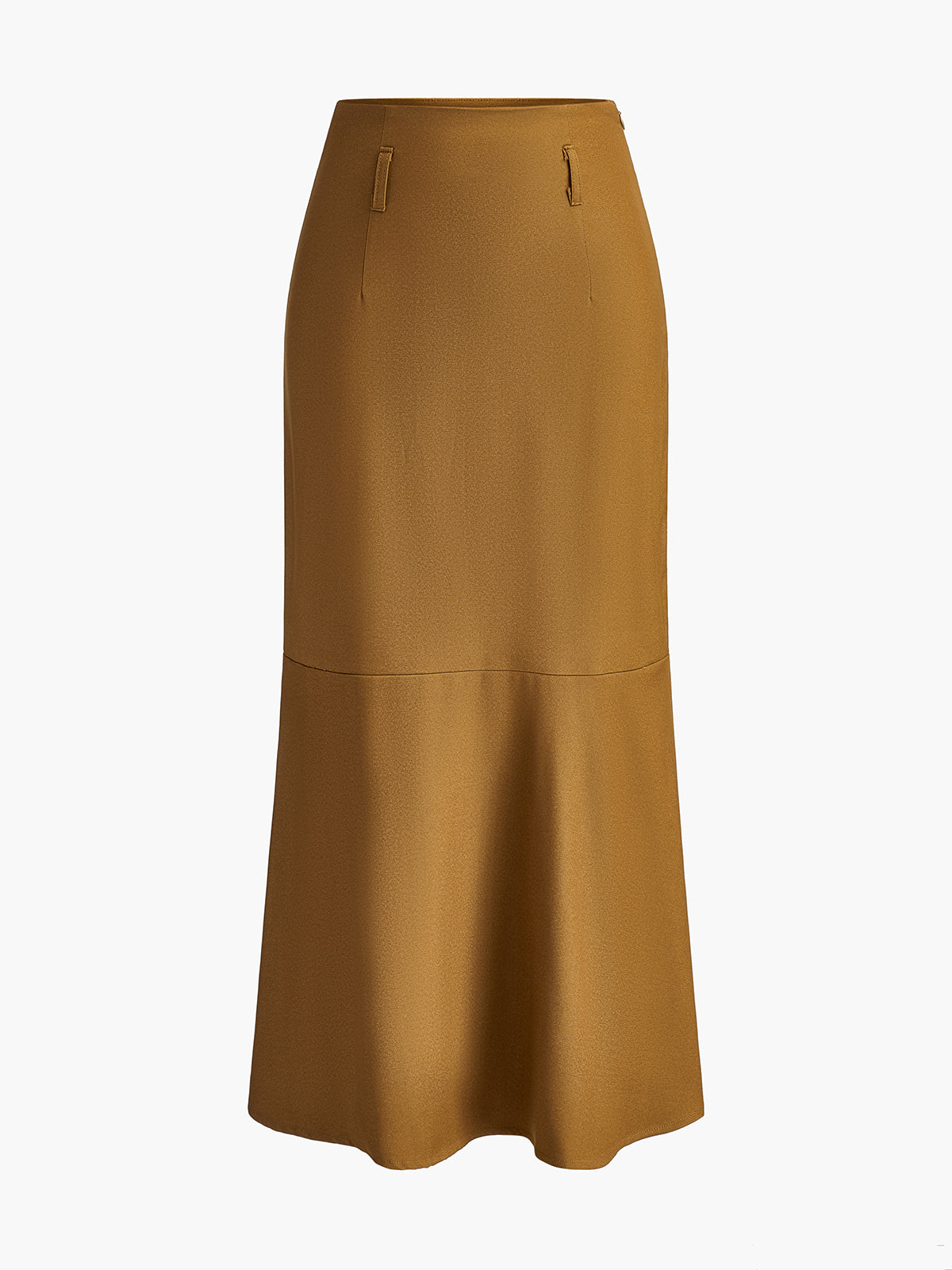 Minimalist Düz Beltsiz Etek