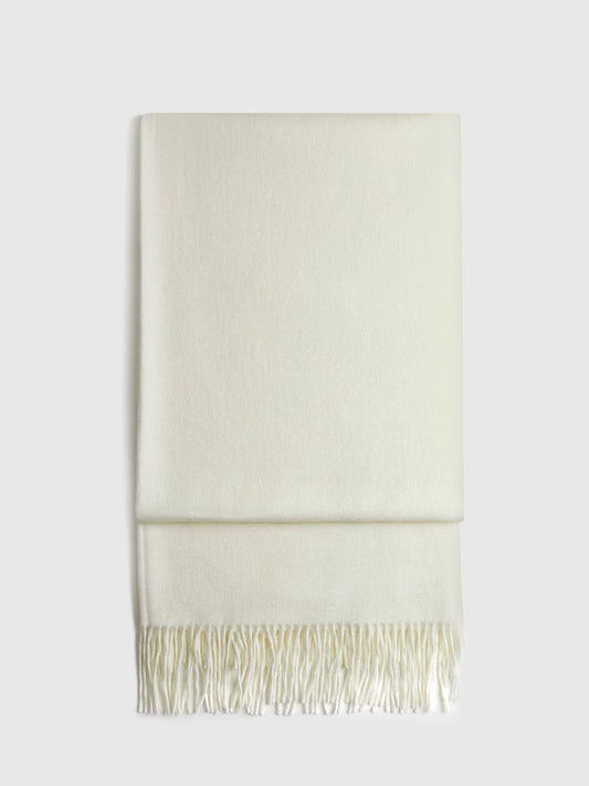 Yün Karışımlı Minimalist Ponpon Eşarp