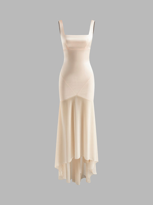 Transparent Chiffon Panel Suit