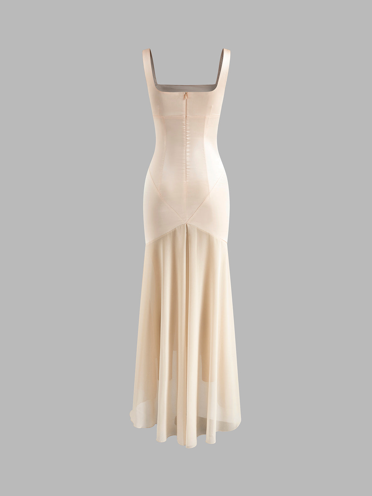 Transparent Chiffon Panel Suit