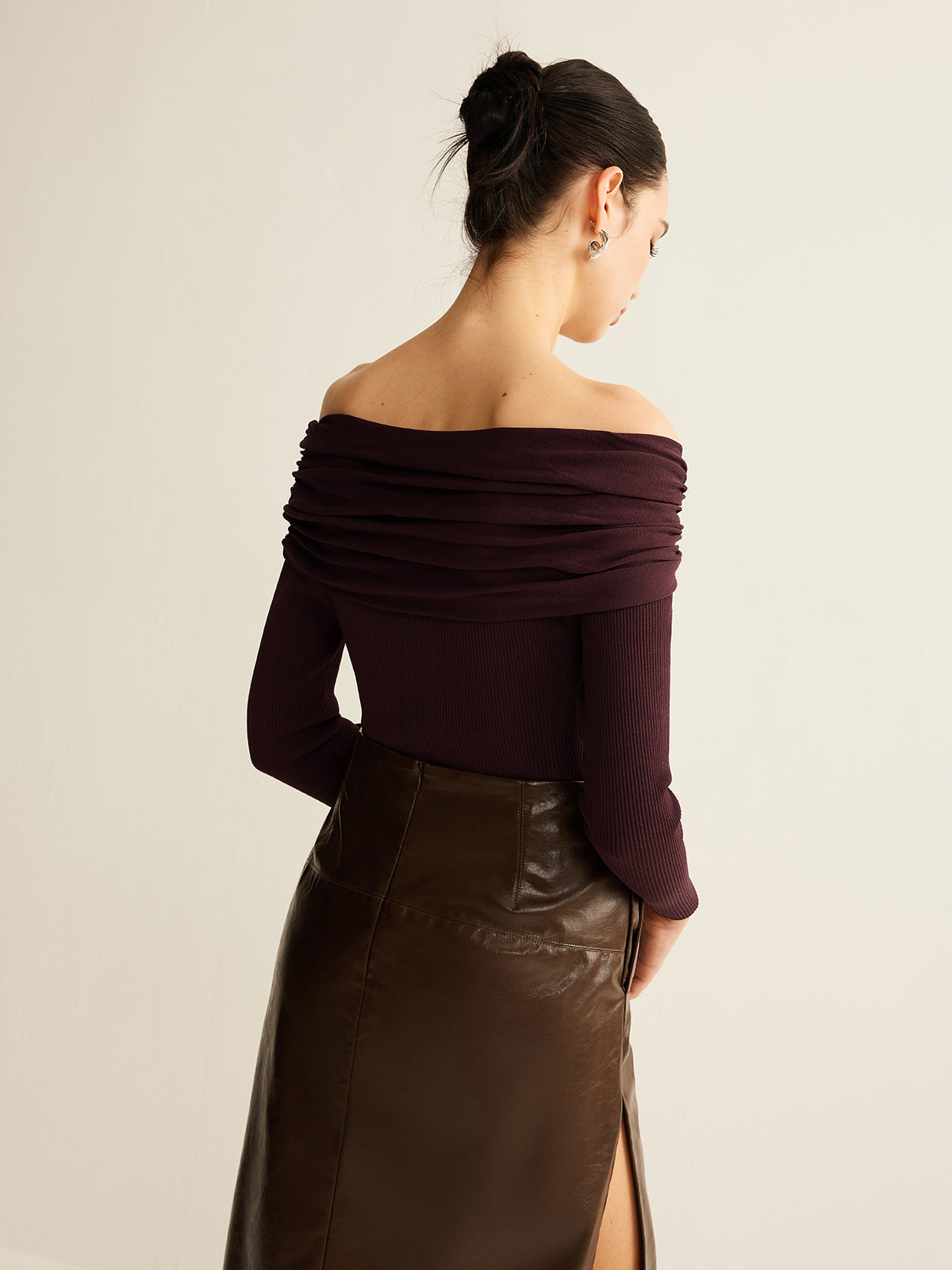 Wrinkled Tight Knit Top