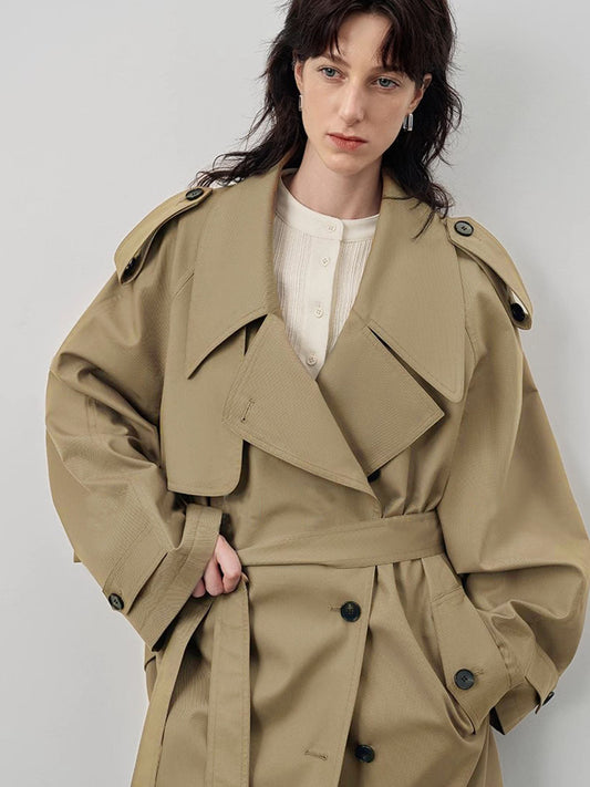Yaka Oversize Kemerli Trençkot