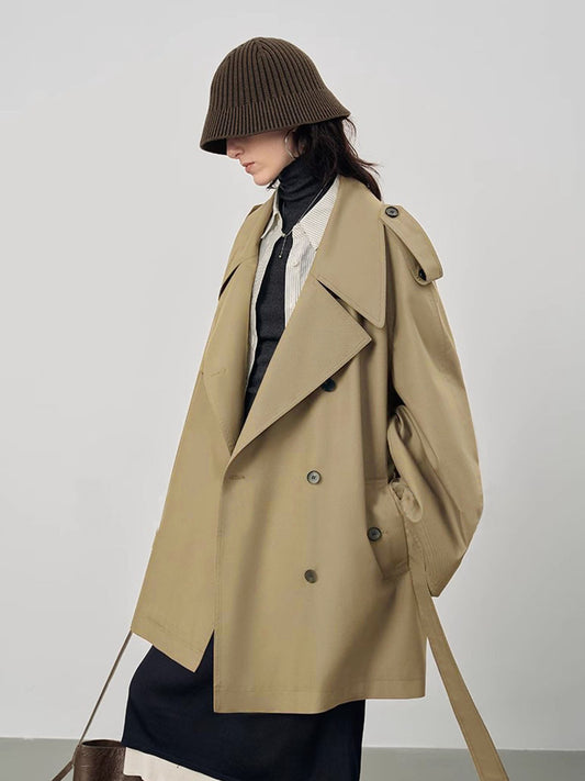 Yaka Oversize Kemerli Trençkot