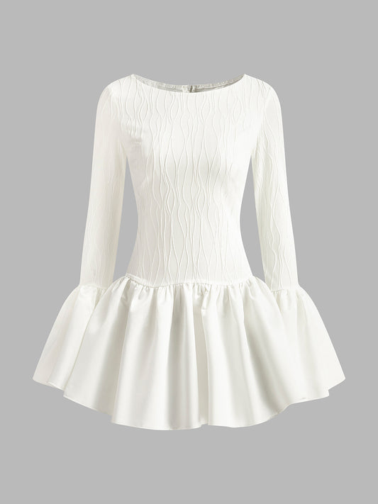 Büzgülü Fermuar Elbise