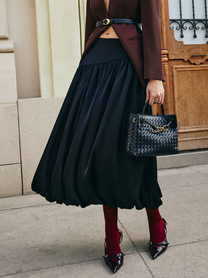 Büzgülü Saten Etek