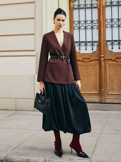 Büzgülü Saten Etek