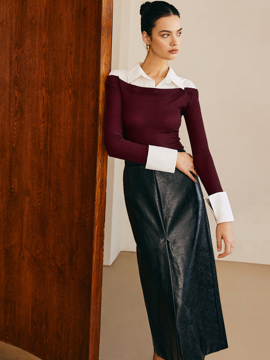 Yarı Saydam Panel Jersey Slim Üst