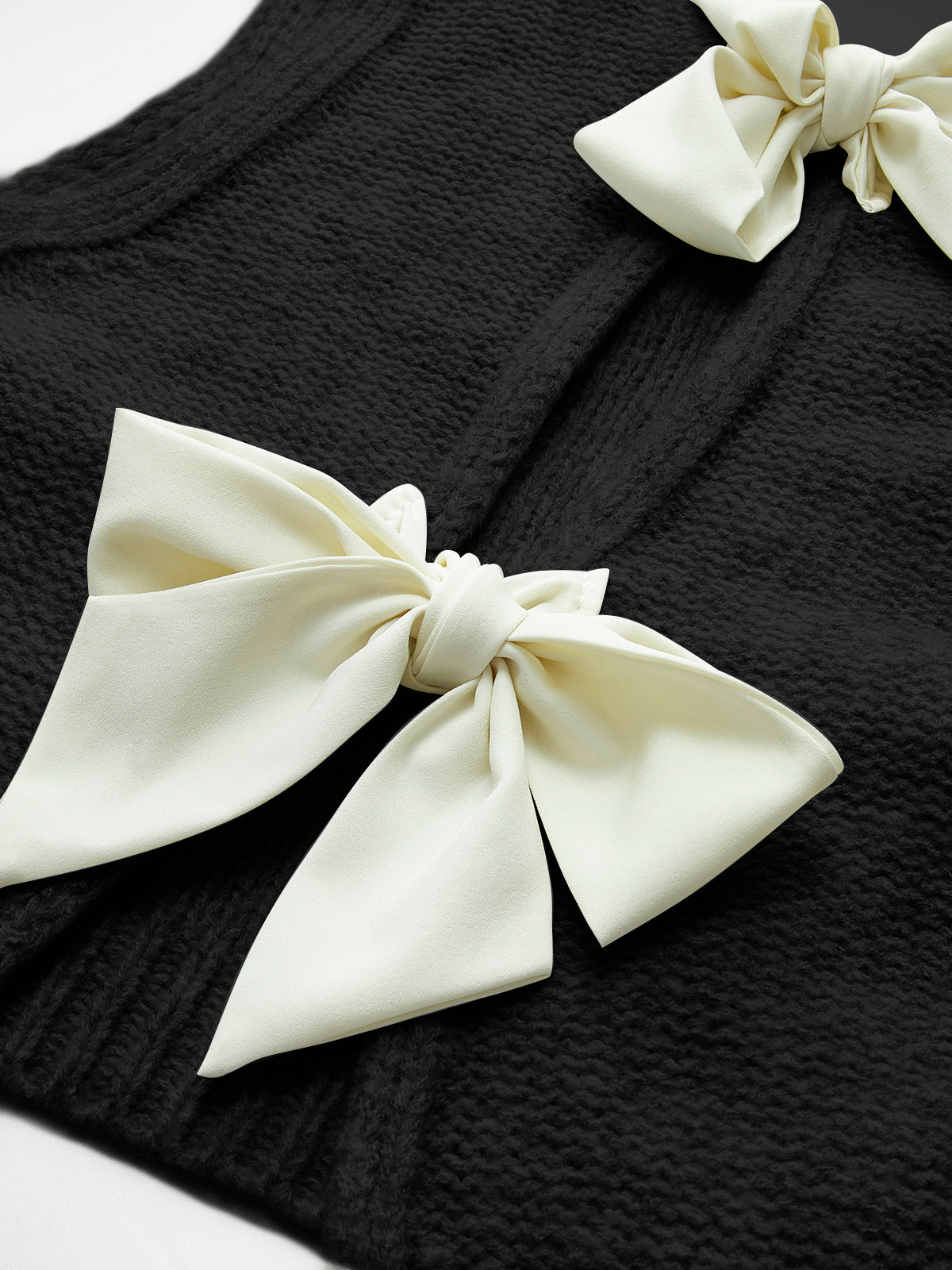 Fiyonklu Önü Açık Süveter