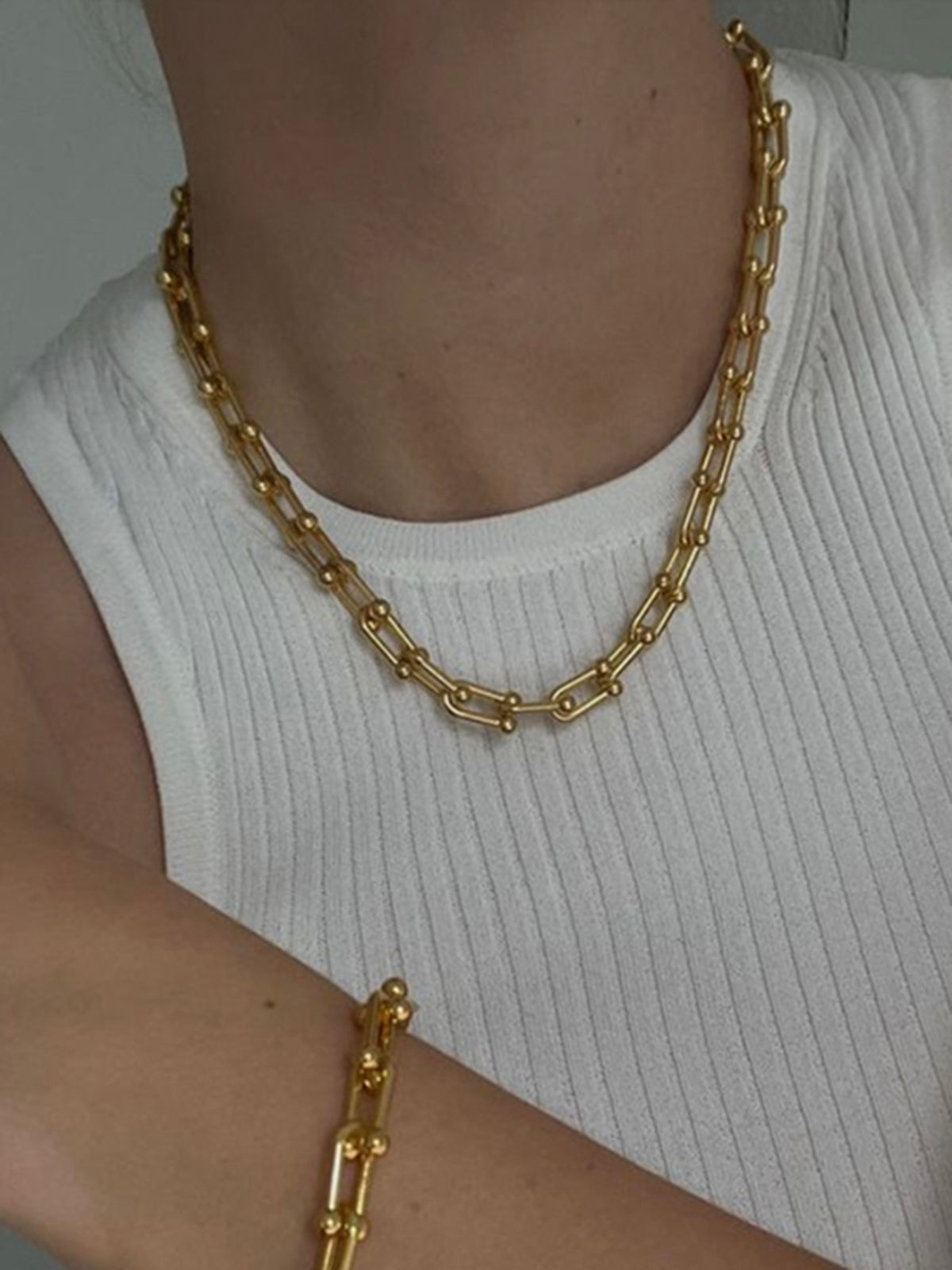 At nalı Tokası Bambulu Clavicle Choker