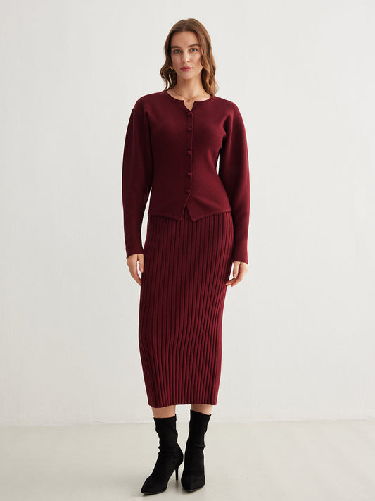 Minimalist Ribbed Sweater Etek