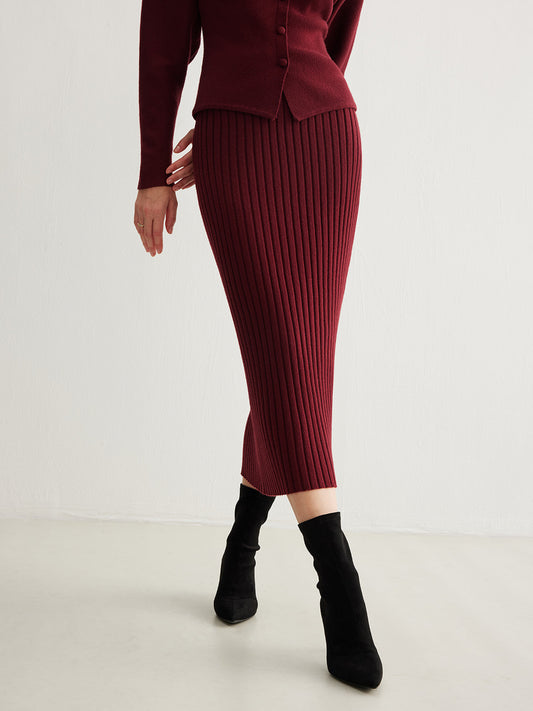 Minimalist Ribbed Sweater Etek