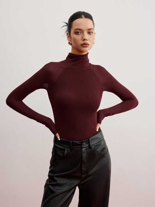 Transparent Sleeve Slim Fit Sweater