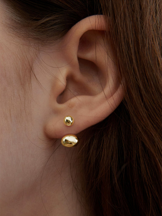 Oval Bean Stud Küpe