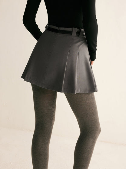 Kemer Olmadan Plise Etek Mini Elbise