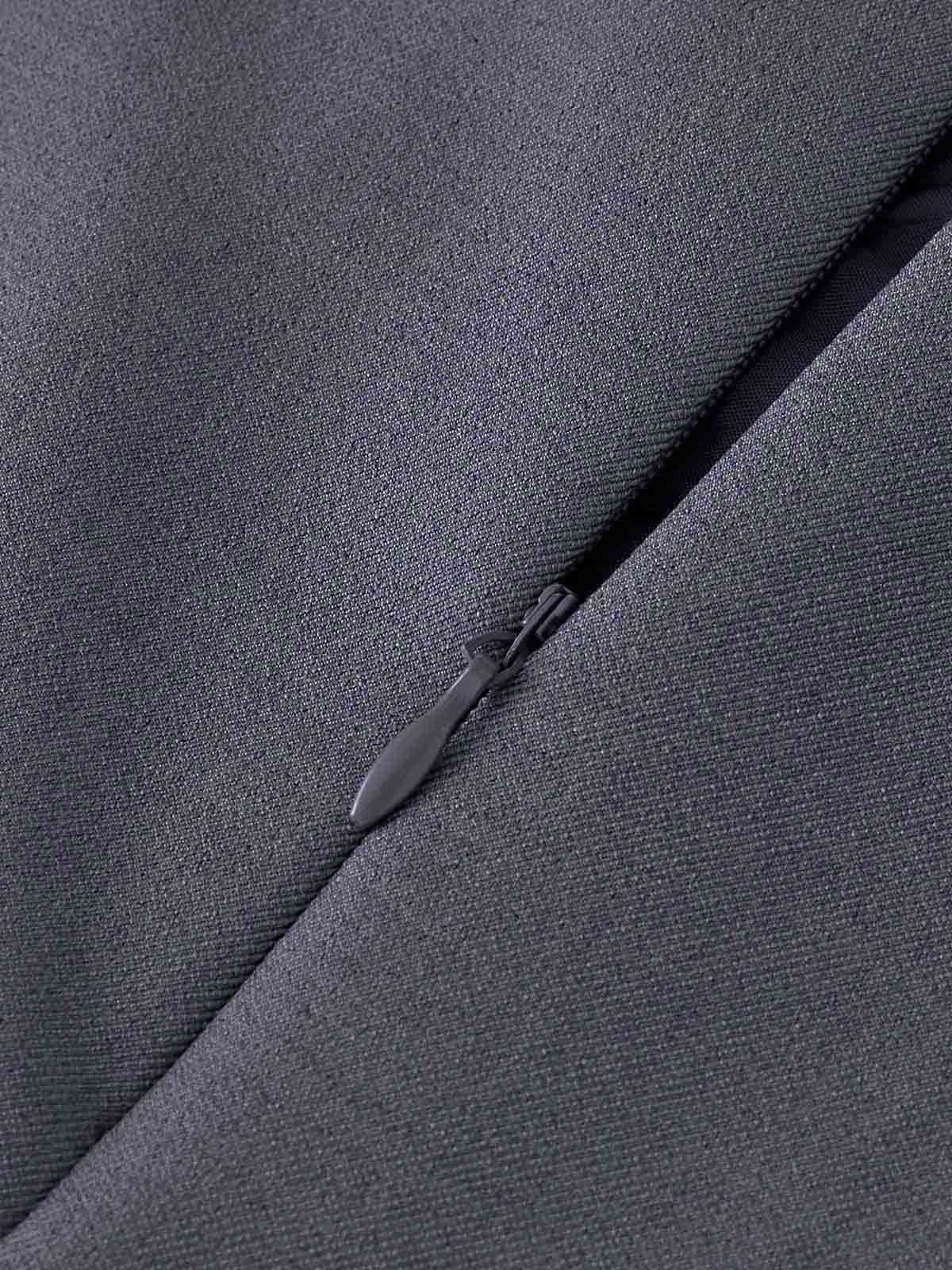 Düğme Fermuarlı Plise Etek