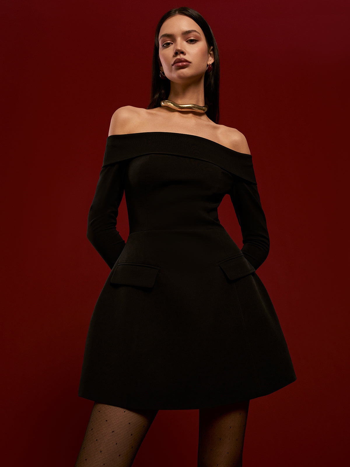 Strapless Pleated Short Dress