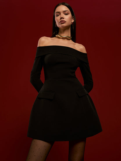 Strapless Pleated Short Dress