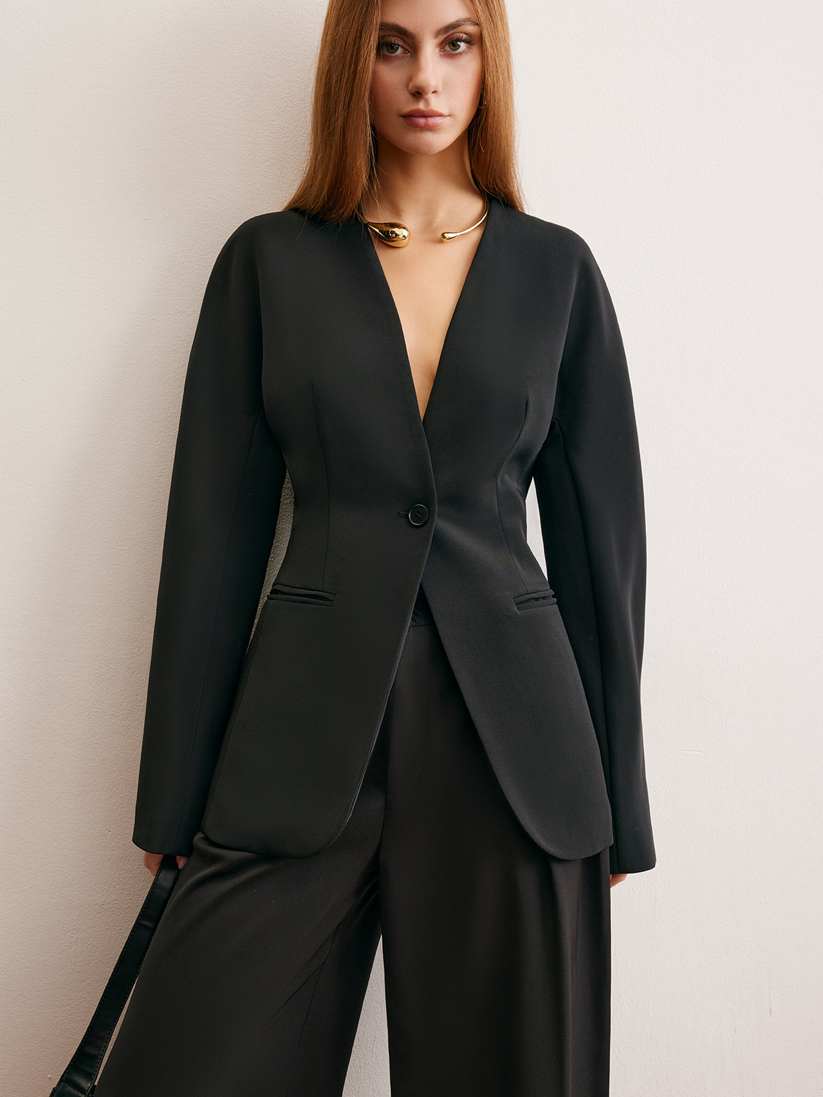 Kullanışlı Ayırıcı Düğme Sıkan Blazer