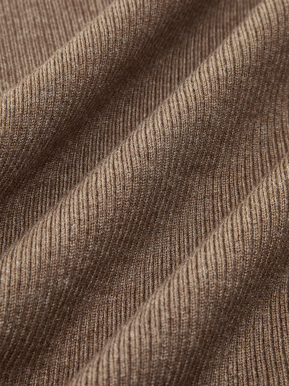 Karamel Renk Kesik Maxi Triko Etek