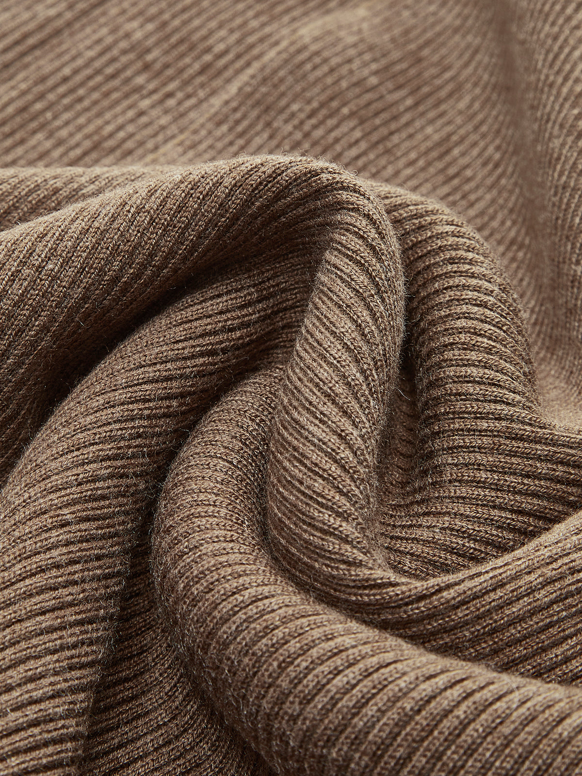 Karamel Renk Kesik Maxi Triko Etek