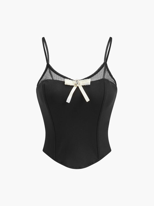Rhinestone Yaylı Küçük Bluz