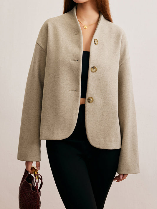 Minimalist Düzenli Fit Düğmeli Hırka