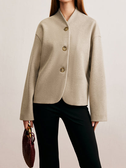 Minimalist Düzenli Fit Düğmeli Hırka