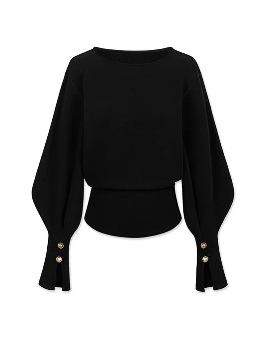 Büzgülü Kolları Olan Polar Sweatshirt