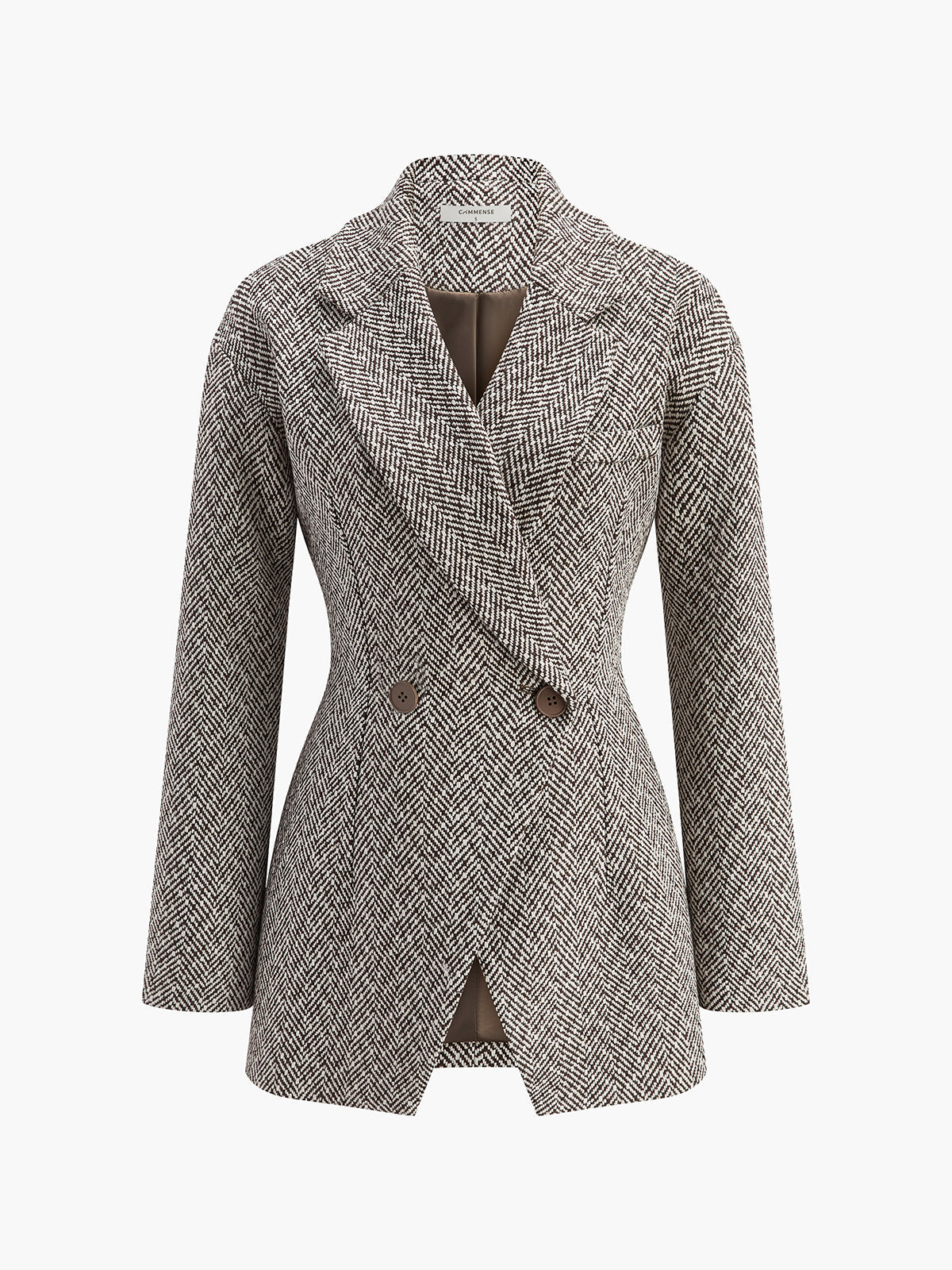 Chevron Yaka Büzgü Blazer