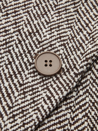Chevron Yaka Büzgü Blazer