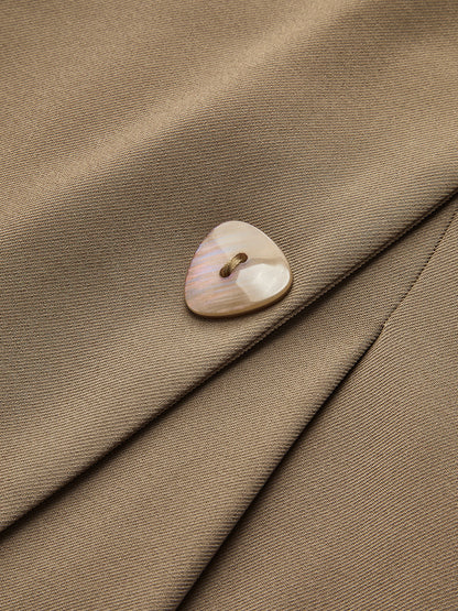 Back-Zipper Pleated Mini Skirt