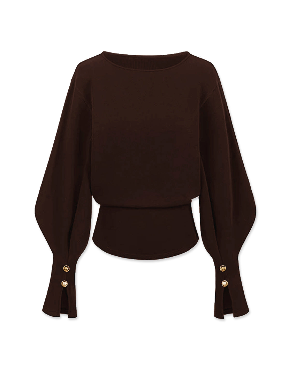 Büzgülü Kolları Olan Polar Sweatshirt
