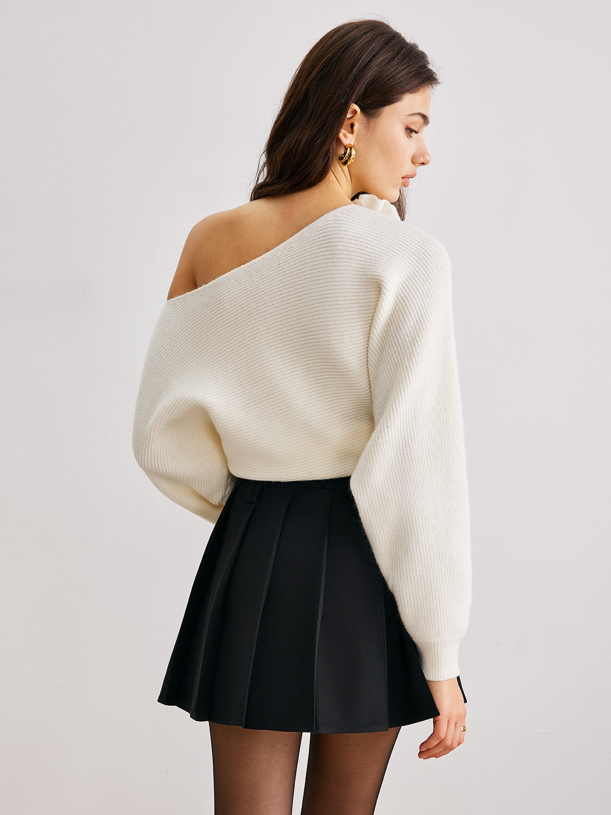 Beltsiz Fırfırlı Mini Etek