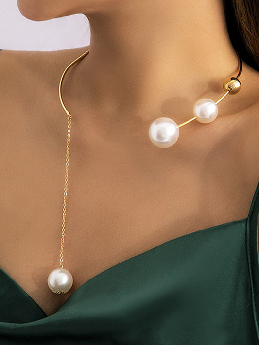 Sahte İnci Choker Kolye Ucu Necklace