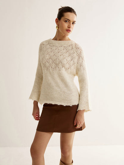 Two-Way Crocodile Spring Sweater