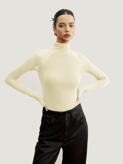 Transparent Sleeve Slim Fit Sweater