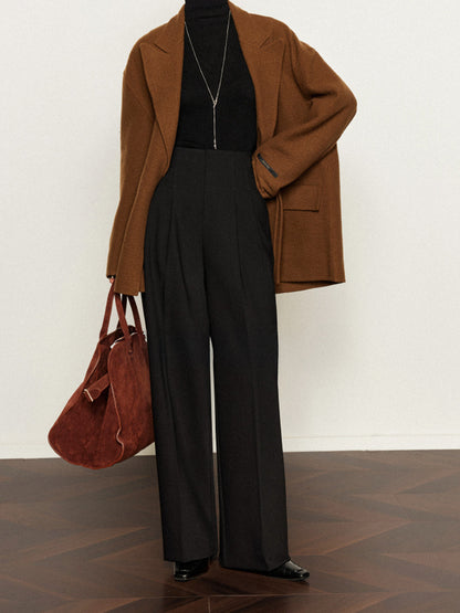 Plise Sırtlı Geniş Paça Pantolonlar