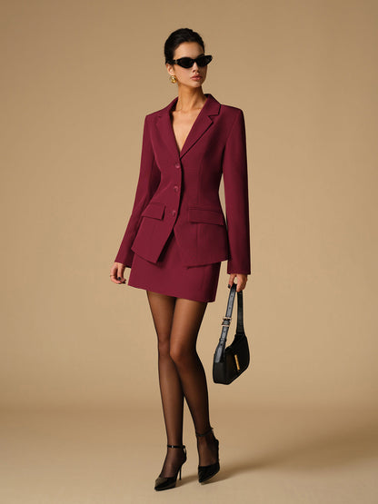 Slim Blazer Ayrılmış Buton