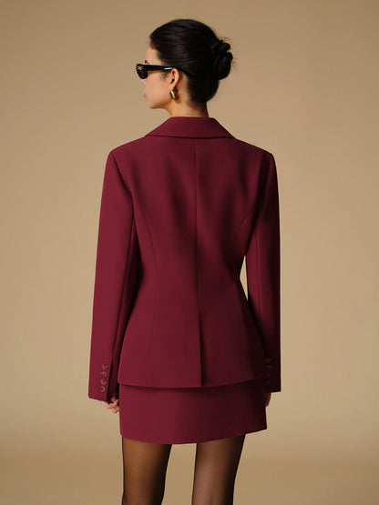 Slim Blazer Ayrılmış Buton