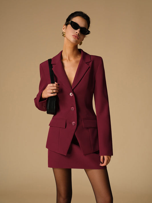 Slim Blazer Ayrılmış Buton